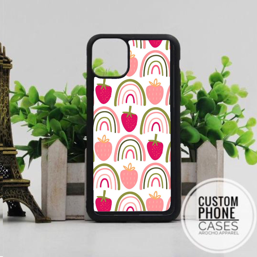 Over the rainbow strawberry Iphone case