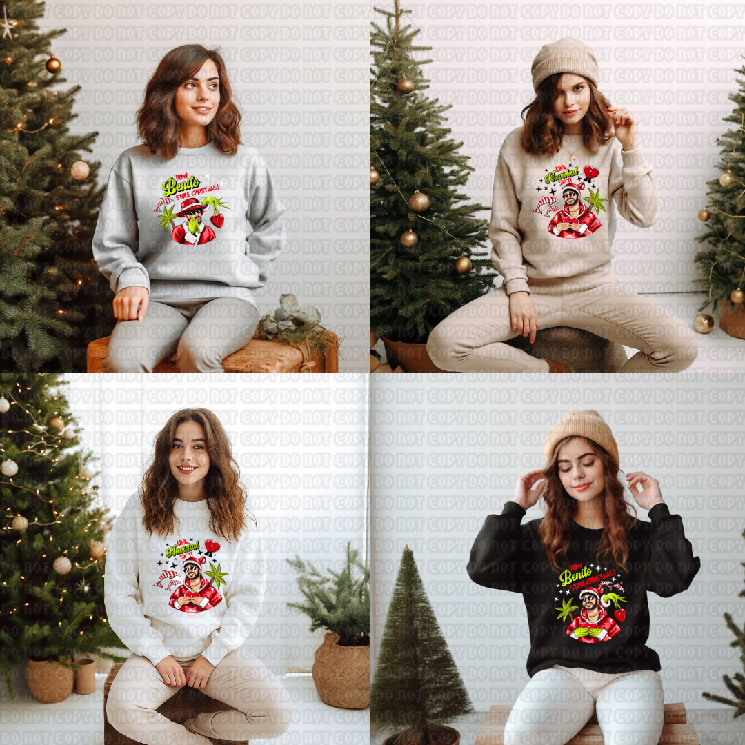 how Benito stole Christmas crewneck