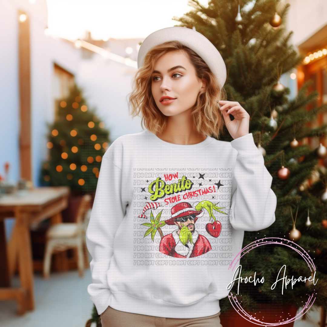 how Benito stole Christmas crewneck