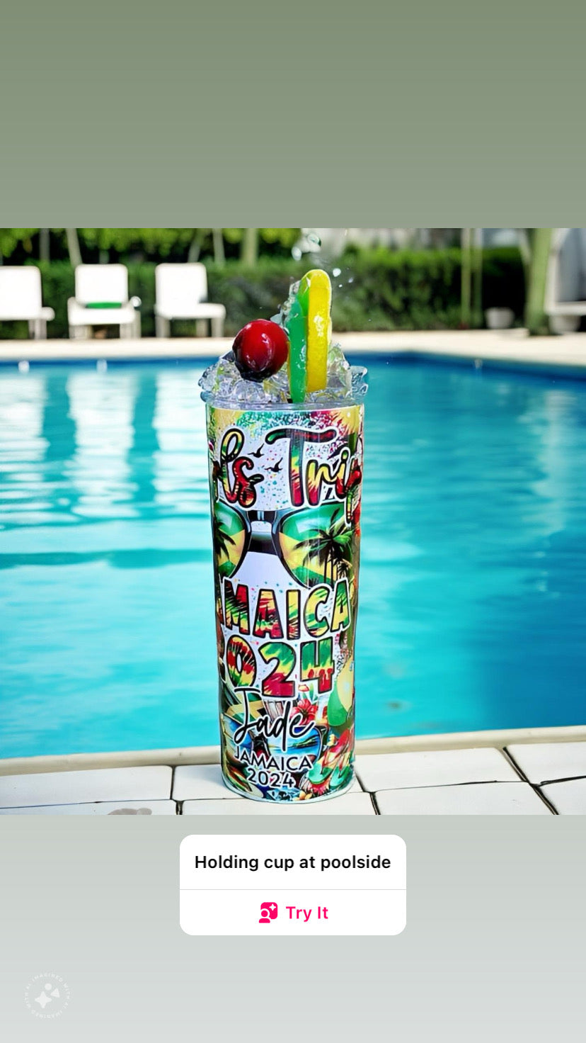 Girls trip Jamaica 2024 20 oz tumbler