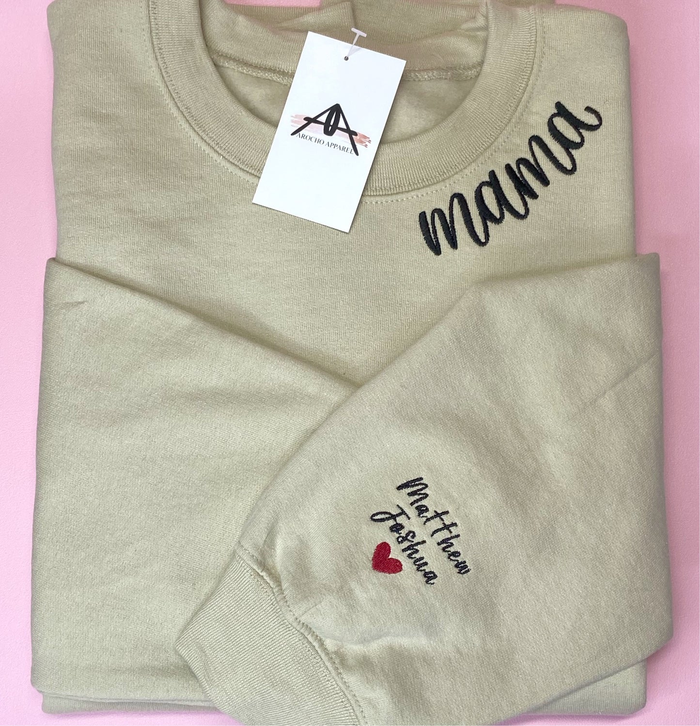 Personalized Mama neckline crewneck