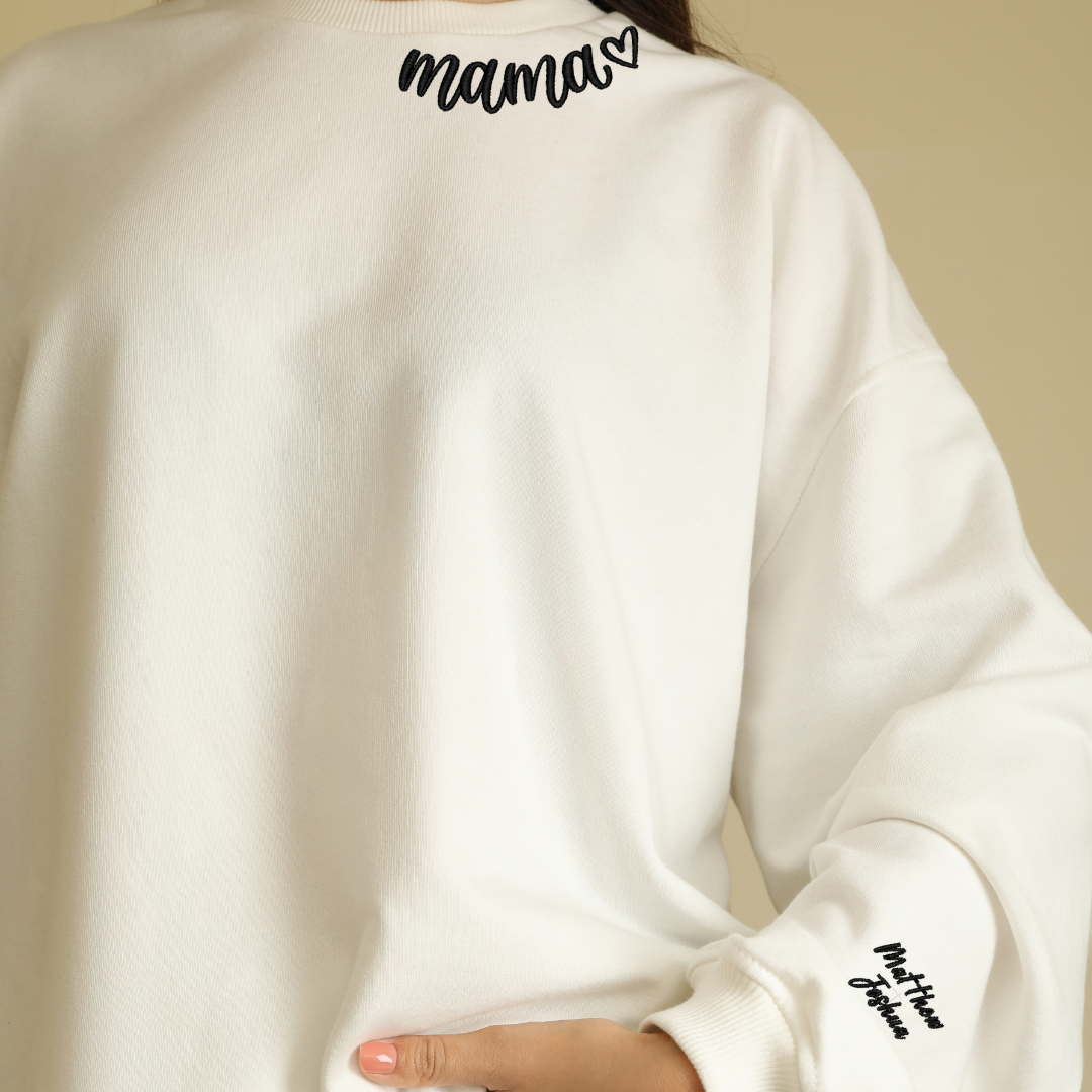 Personalized Mama neckline crewneck