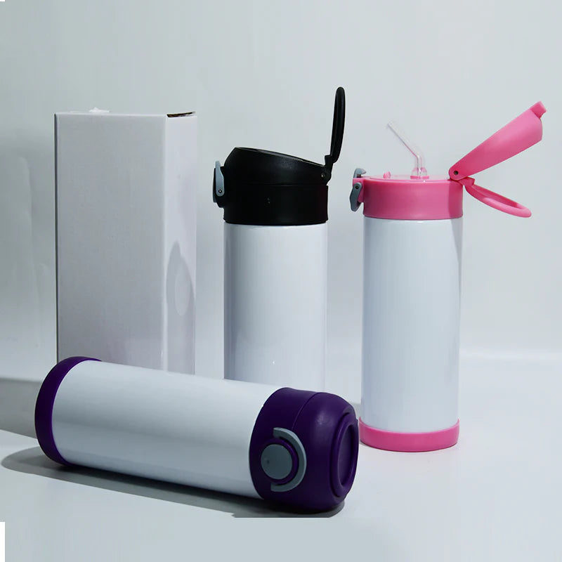 Fitness affirmations Kids 12 oz straw tumbler