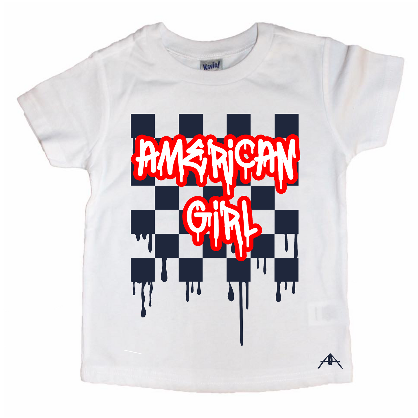 AMERICAN BOY/AMERICAN GIRL Drip checker tees