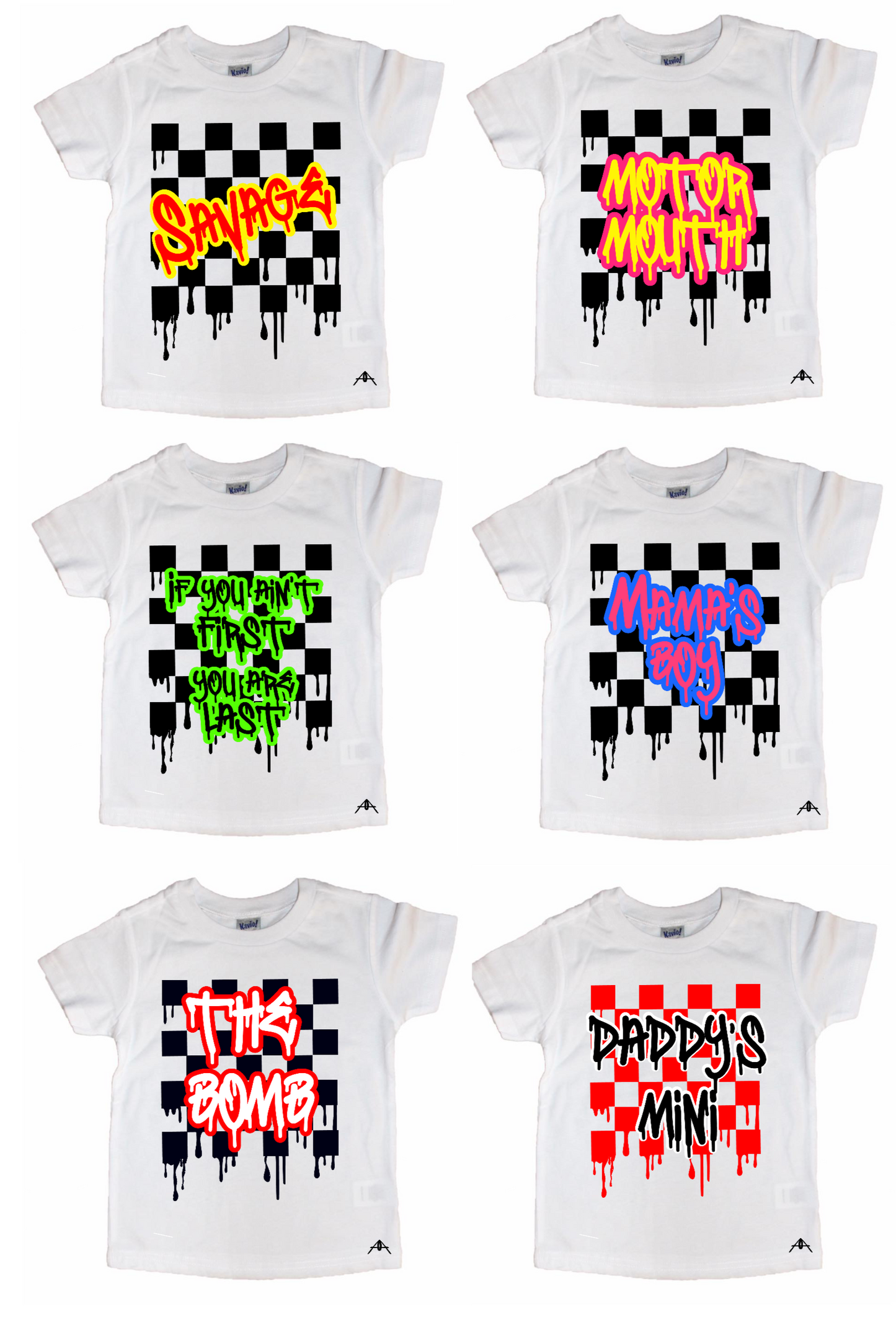 Drip checkered tees