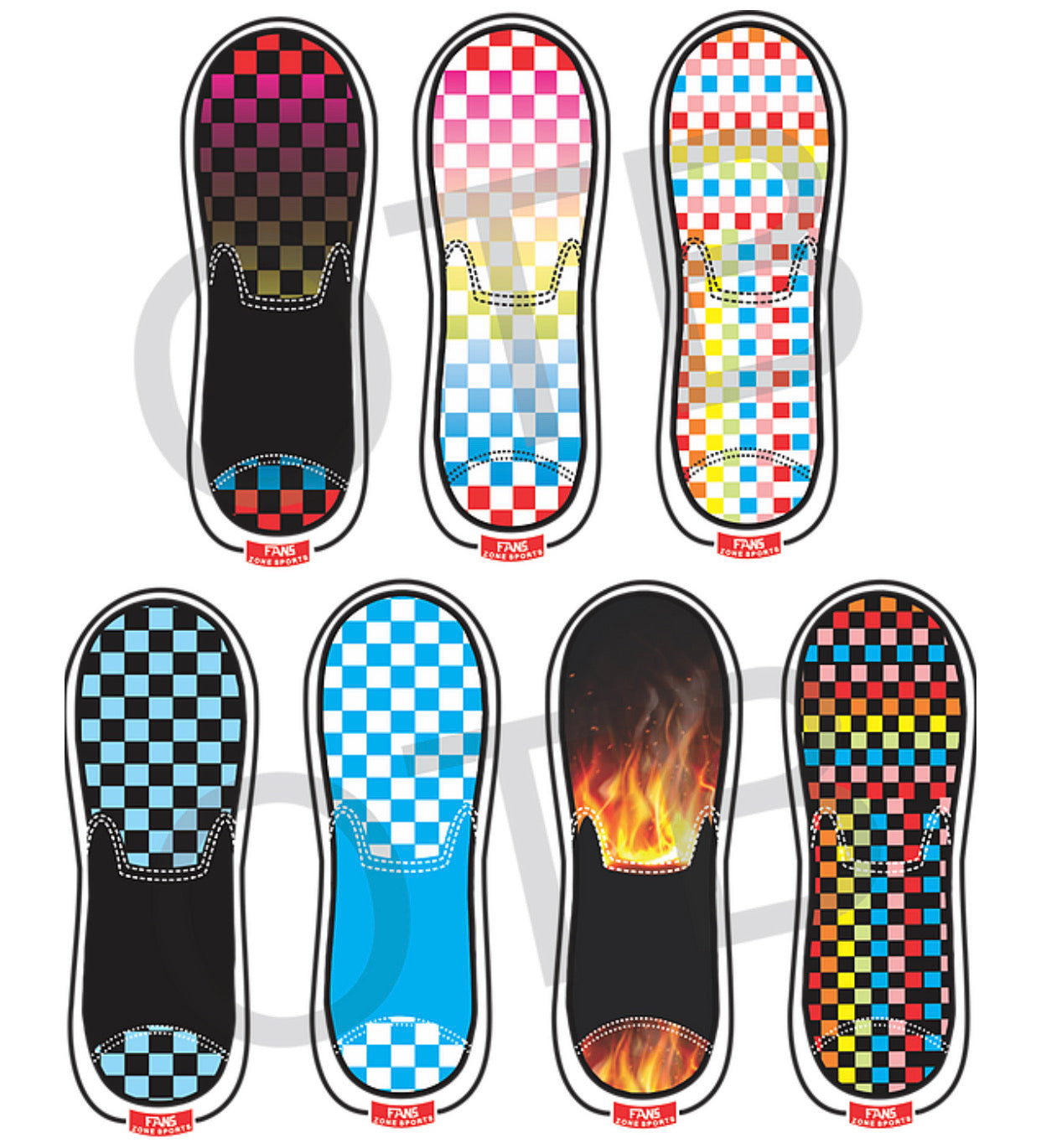 No show checker shoes
