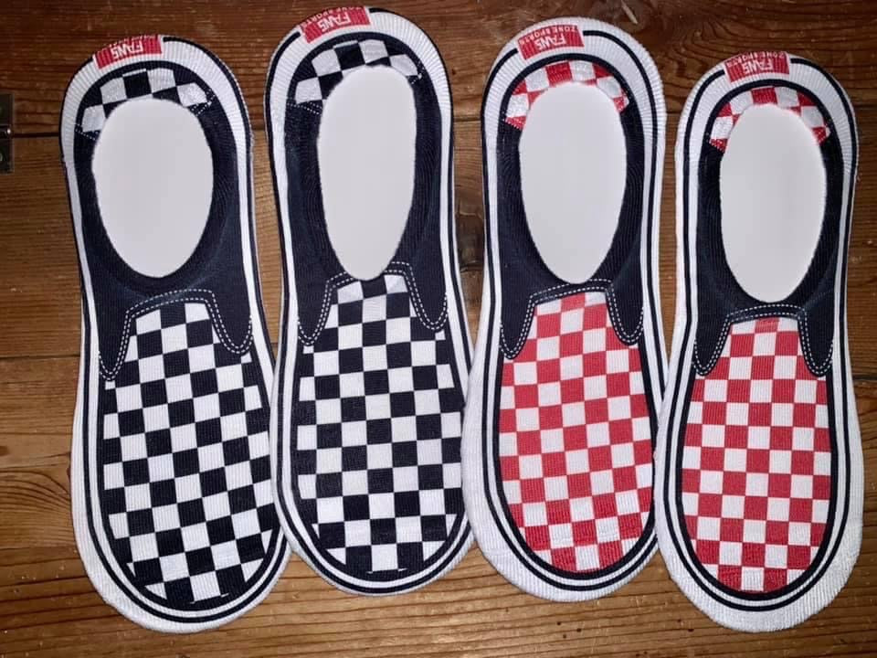 No show checker shoes