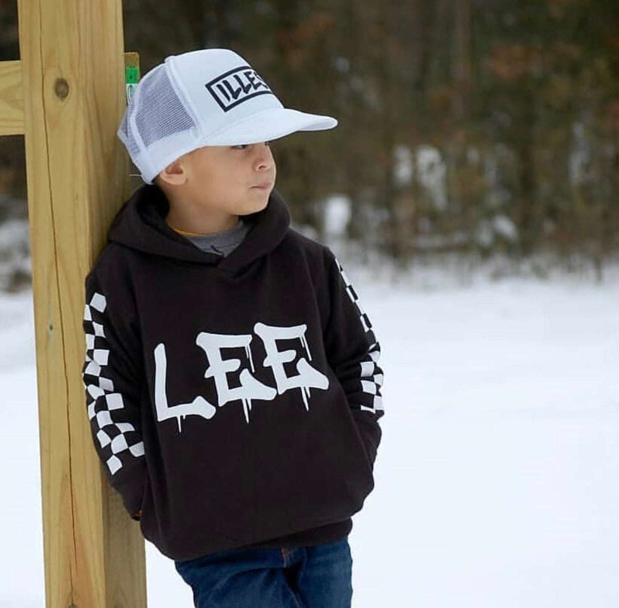 Checker toddler hoodie
