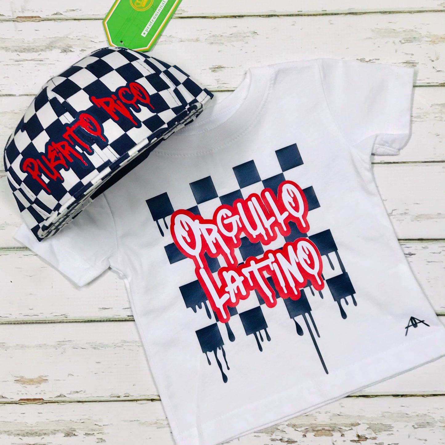 Orgullo latino Drip checker tees