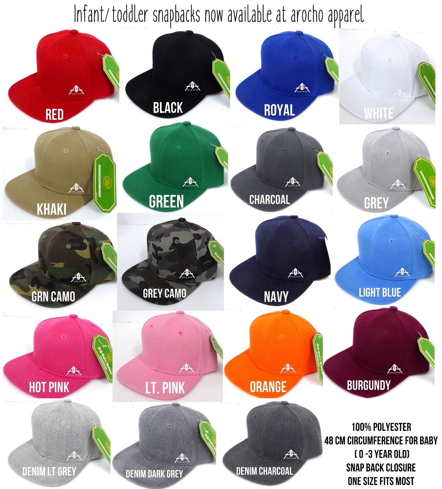 Infant/ toddler snapbacks