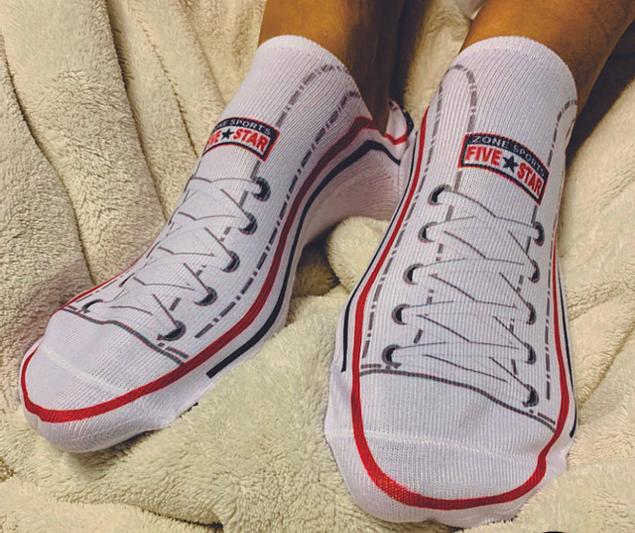 No show canvas shoe socks