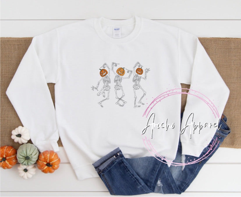 Dancing skeletons Adult crewneck