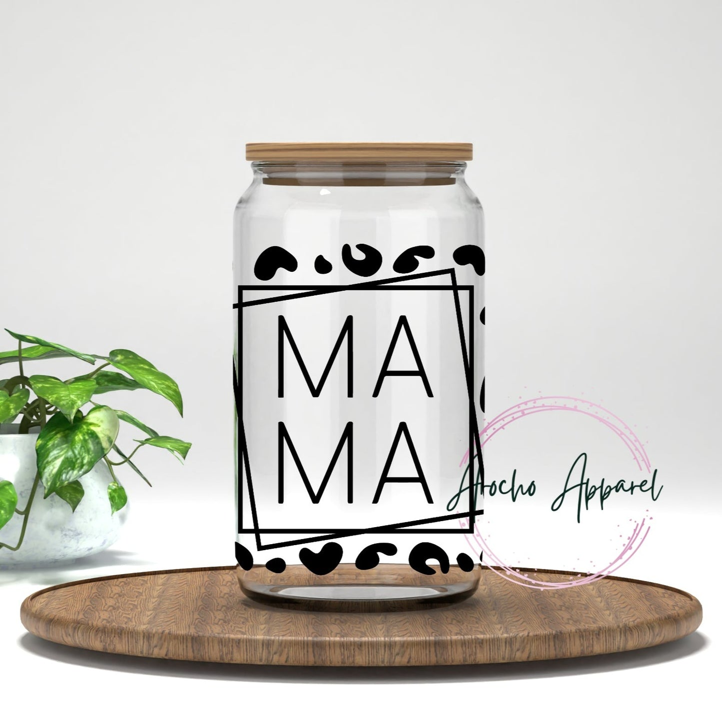 Mama cheetah glass can