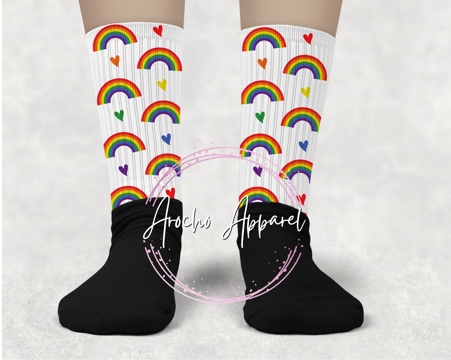 Rainbow Athletic socks