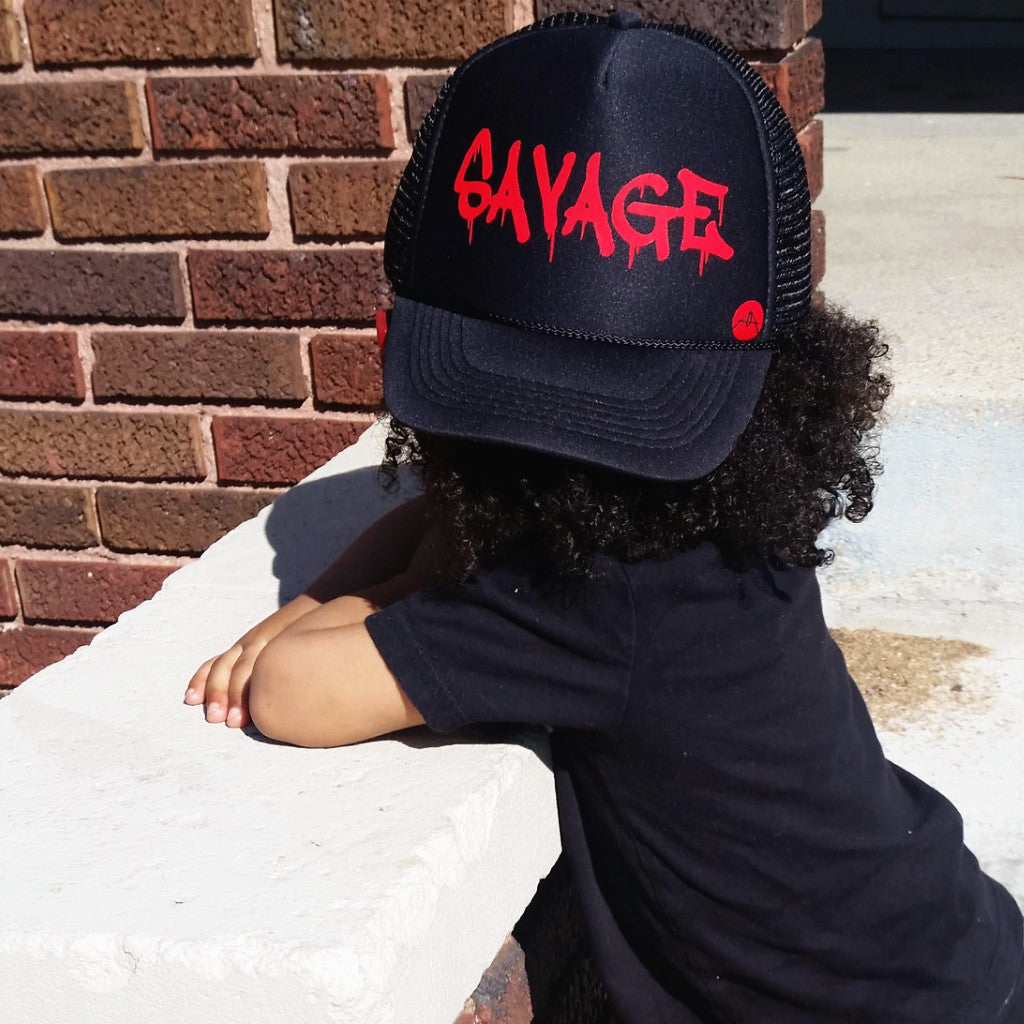 Savage drip font Trucker hat