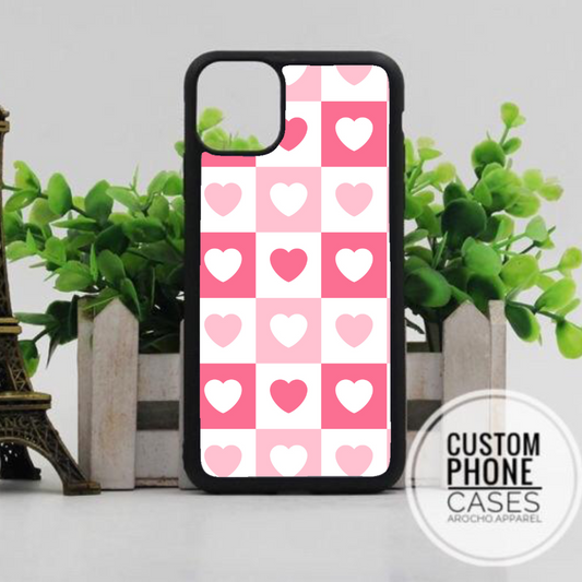 PINK HEARTS PHONE CASE