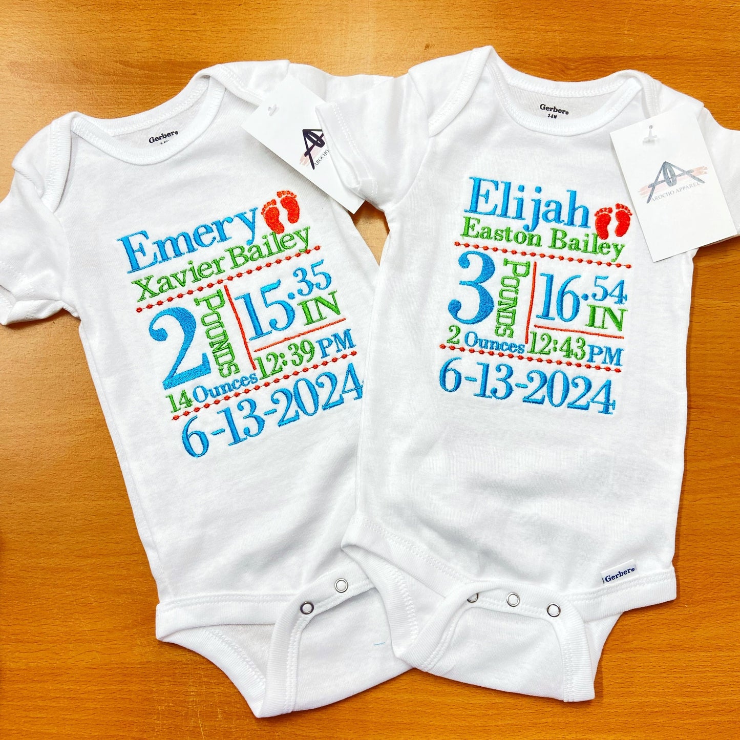 Birth announcement bodysuit /onesie