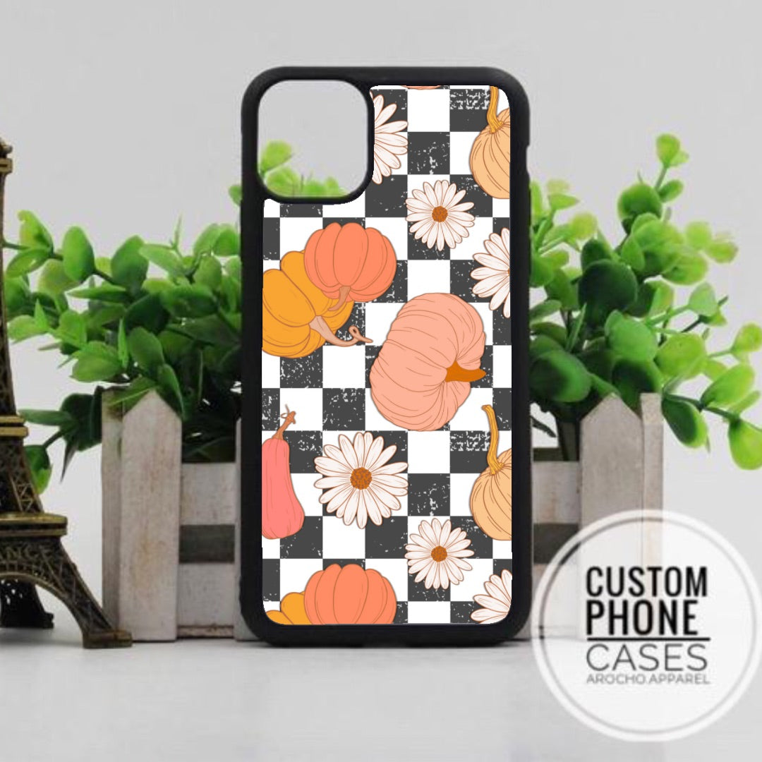 Checker gourd daises oh my phone case