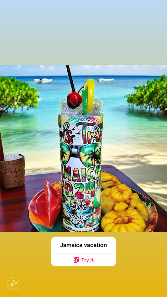 Girls trip Jamaica 2024 20 oz tumbler