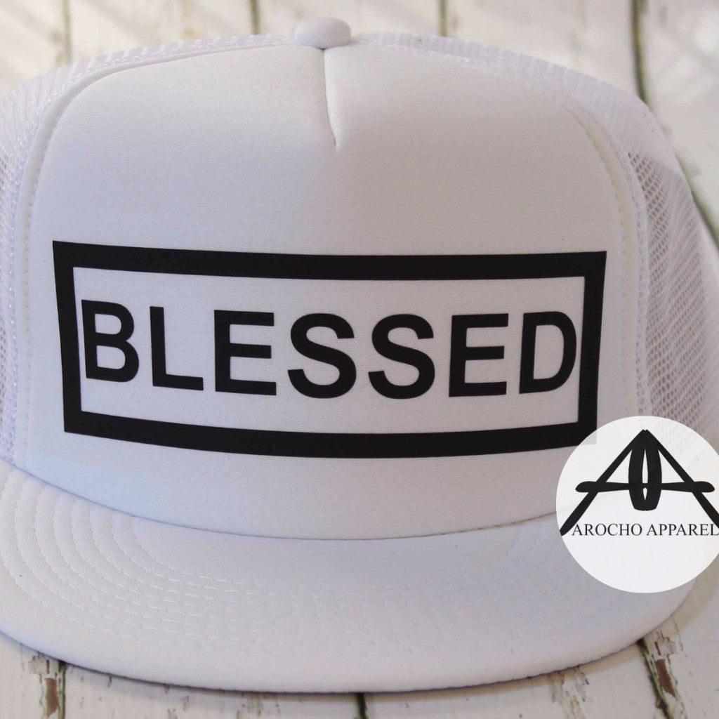 Blessed "boxed" trucker hat