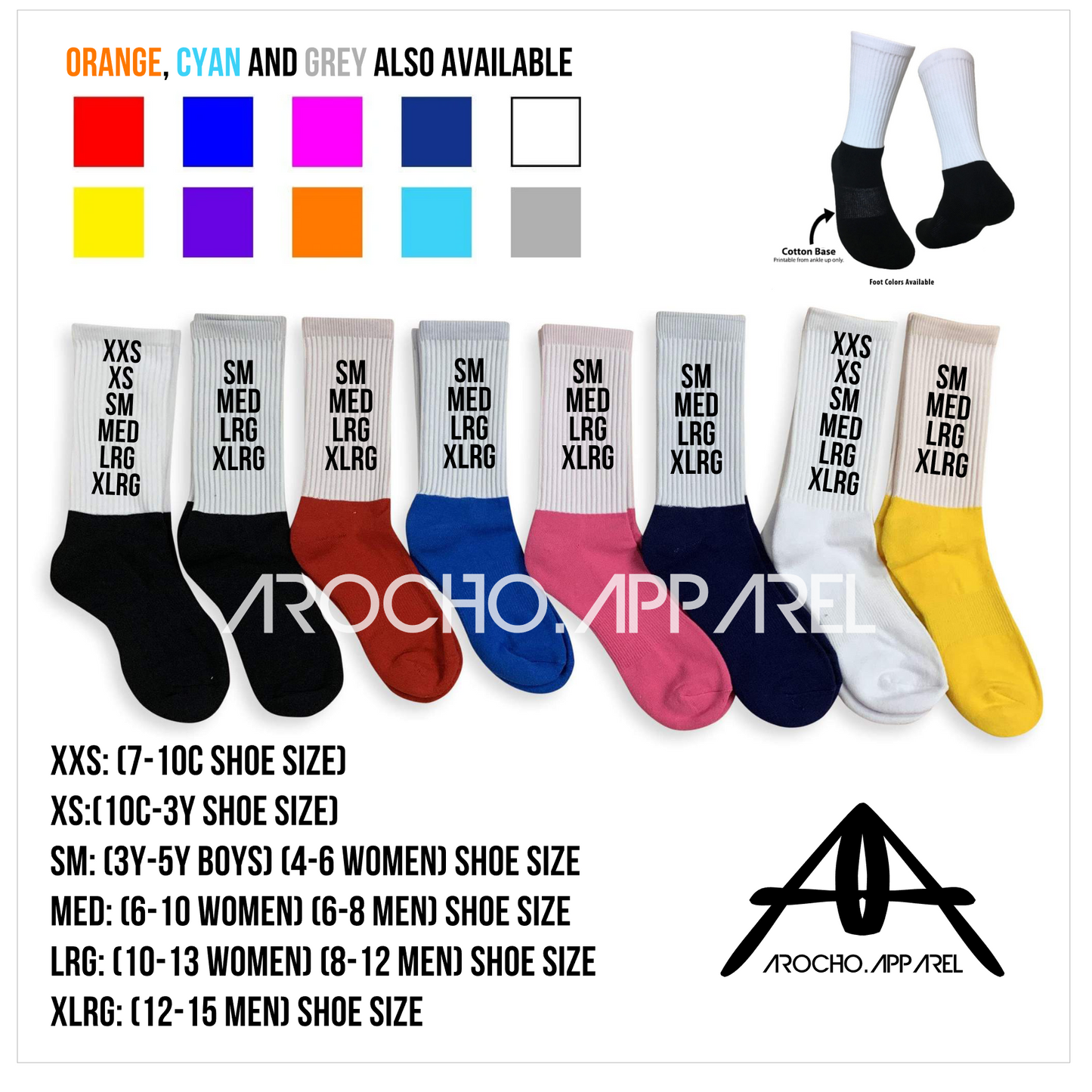 Custom Athletic Sublimated Socks Send us your Photo or Logo