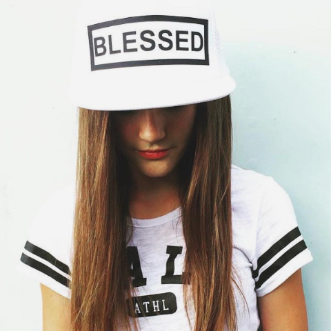 Blessed "boxed" trucker hat